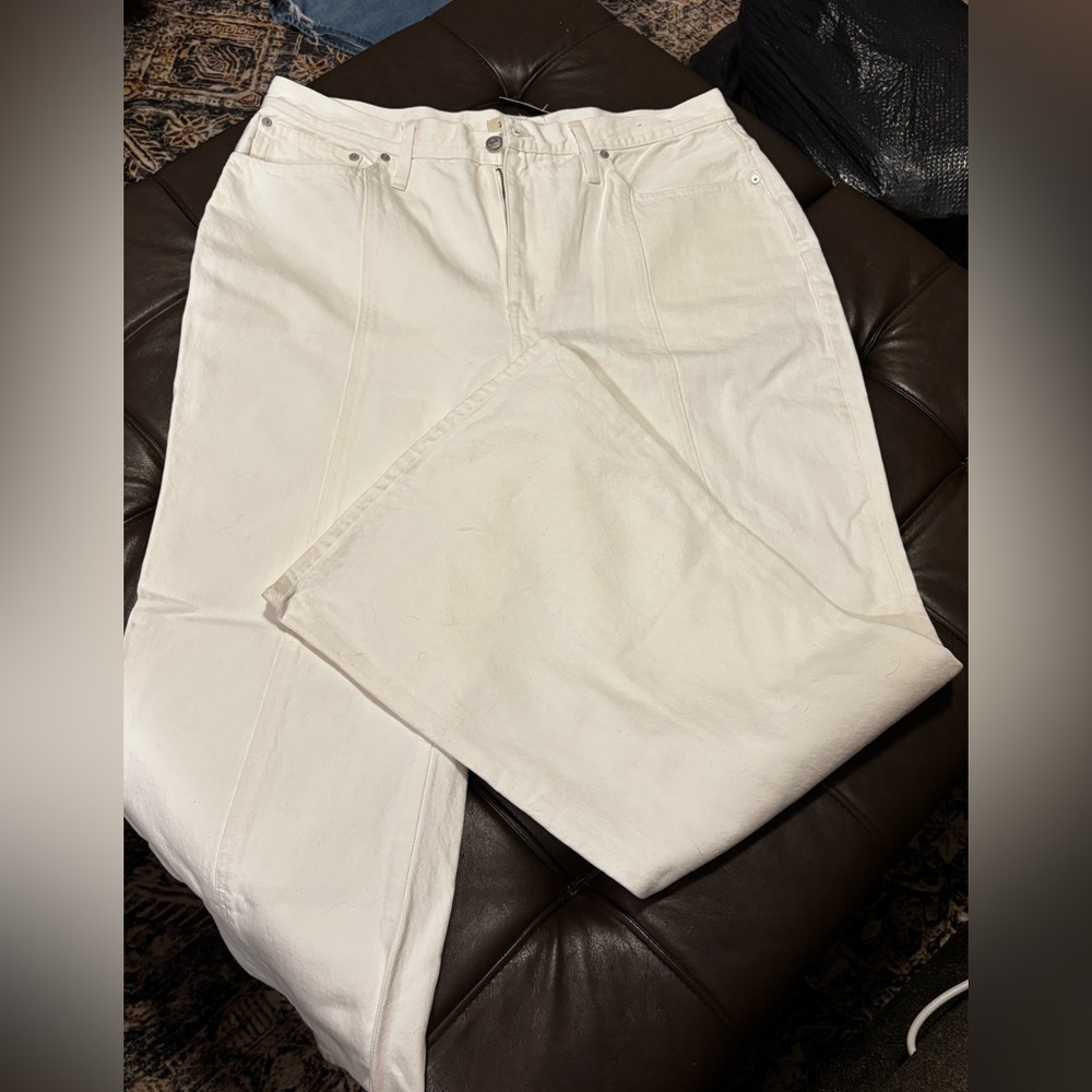 Madewell Ivory Denim Pants